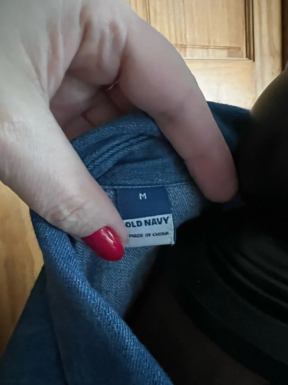 Old Navy Blue Denim Button-Front Midi Shirt Dress - Picture 4 of 5